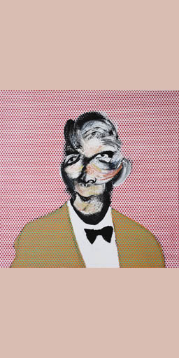 portrait, capitalist, man, neoexpressionism, contemporary art, expressionism, New York, painting, Nicholaas Chiao