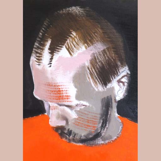 self portrait with beard, neoexpressionism, contemporary art, expressionism, New York, painting, Nicholaas Chiao