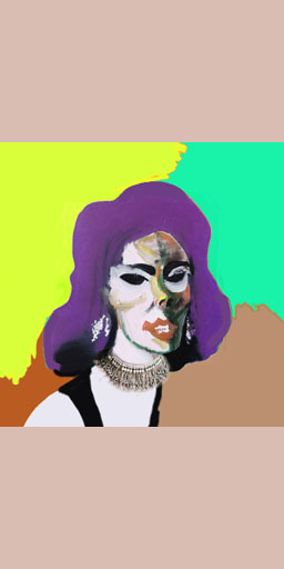 portraits, superstar, female portrait, neoexpressionism, contemporary art, expressionism, New York, painting, Nicholaas Chiao