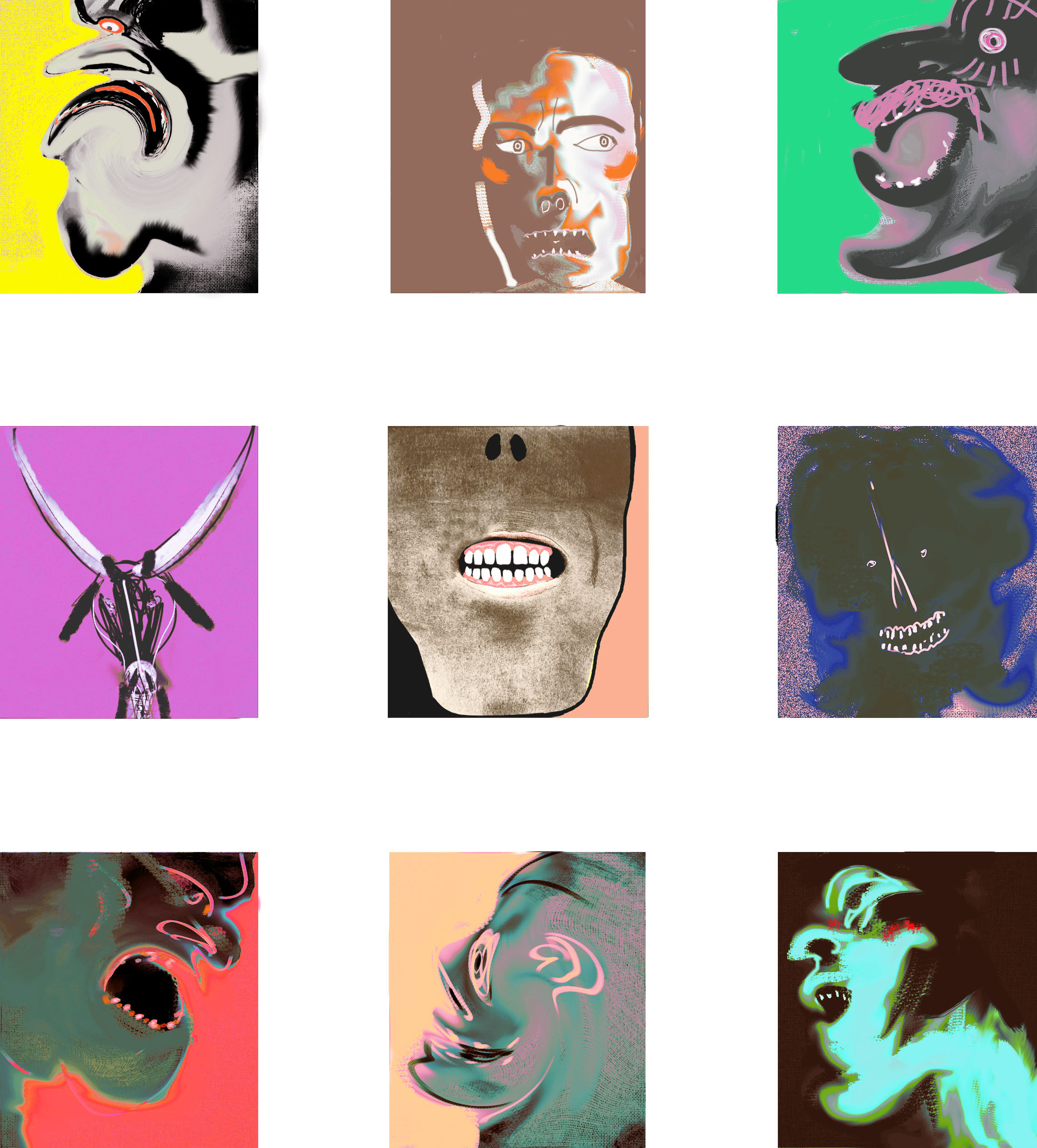 portraits, 9 parts, conditions of man, male portraits, Metamorphism of the Anarchic Conditions, Nicholaas Chiao, neo-expressionism, expressionism, painting, New York, Brooklyn, contemporary art, art, fine art